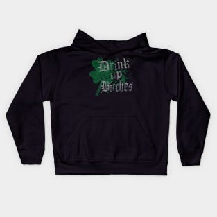 St Patricks Day Drink Up Bitches Kids Hoodie